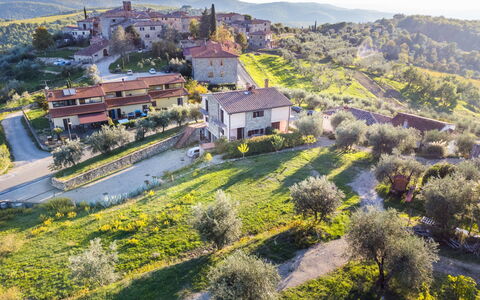 Gaiole in Chianti 649: Plant, Building, Natural Landscape, Highland, Vegetation, Land Lot, Tree, Grass, House, Rural Area