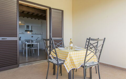 Riparbella 628: Room, Furniture, Property, Yellow, Chair, Dining Room, Table, Floor, Interior Design, Building
