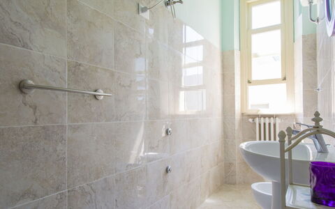 Tamerici: Bathroom, Property, Tile, Room, Wall, Floor, Interior Design, Tap, Architecture, Flooring