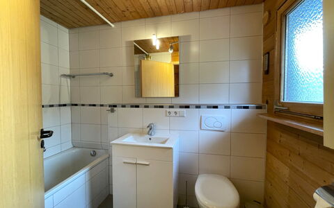 Alpenblick: Flooring, Plumbing Fixture, Bathroom Sink, Wall, Sink, Wood, Floor, Interior Design, Bathroom, Tap