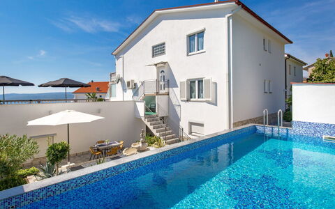 Crikvenica 723: Water, Sky, Plant, Property, Swimming Pool, Building, Window, Azure, Shade, Cloud
