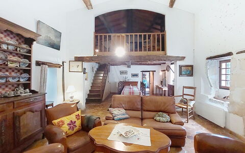 Les Vidalières: Furniture, Interior Design, Wall, Wood, Flooring, Ceiling, Room, Floor, Couch, Living Room