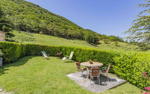 Le Cèdre: Sky, Plant, Plant Community, Furniture, Natural Landscape, Mountain, Tree, Land Lot, Table, Outdoor Furniture