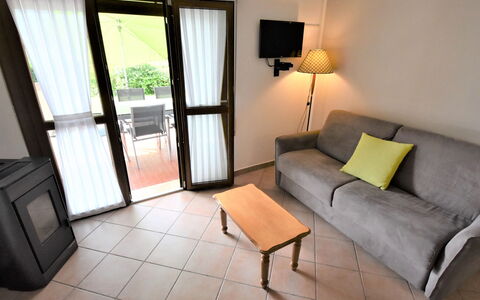 Lago D'Idro 649: Furniture, Property, Couch, Picture Frame, Building, Comfort, Wood, Plant, Lamp, Lighting