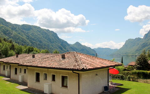 Lago D'Idro 649: Mountainous Landforms, Mountain, Property, Mountain Range, Hill Station, Highland, House, Roof, Sky, Rural Area