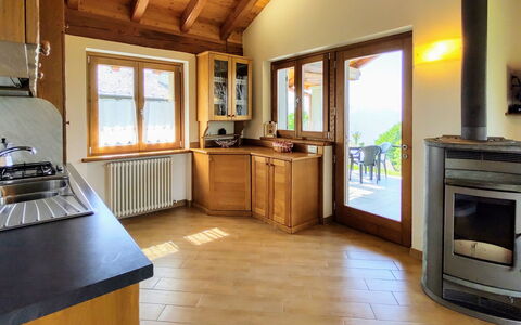 Il Nido D'Aquila (Grv635): Cabinetry, Property, Kitchen Sink, Countertop, Sink, Furniture, Kitchen Appliance, Window, Kitchen, Wood