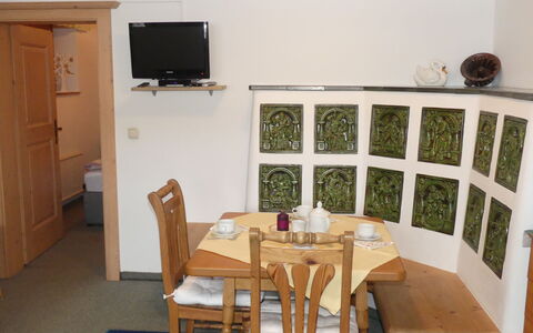 Eusch: Furniture, Table, Building, Wood, Interior Design, Chair, Shelving, Plant, House, Flooring