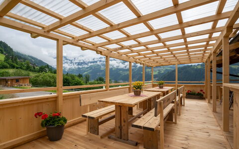 Talbach: Table, Furniture, Property, Plant, Sky, Shade, Window, Wood, Outdoor Furniture, Interior Design
