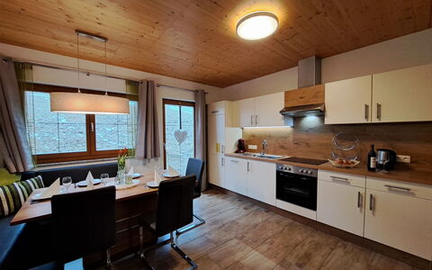Lehen: Cabinetry, Countertop, Furniture, Window, Kitchen Appliance, Kitchen, Wood, Kitchen Stove, Interior Design, Flooring
