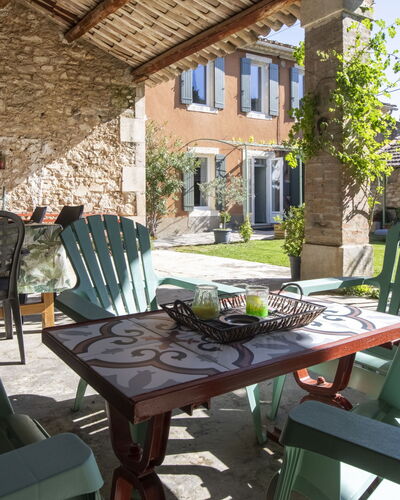 Bastide du 19Ième: Building, Plant, Furniture, Table, Window, Outdoor Table, Outdoor Furniture, Shade, Interior Design, Flowerpot