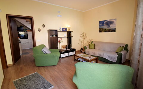 Luppinedda: Room, Property, Furniture, Interior Design, Green, Living Room, Building, Floor, House, Real Estate