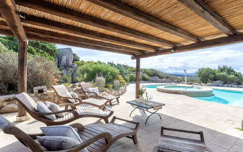 Bianca: Furniture, Outdoor Furniture, Resort, Table, Outdoor Table, Swimming Pool, Chair, Shade, Deck, Patio