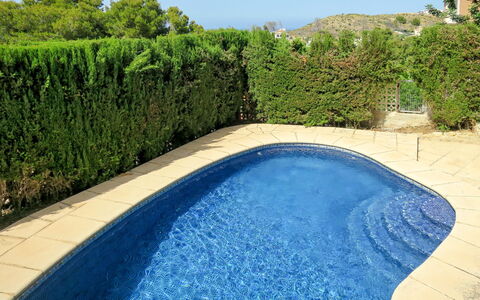 Ayora: Water, Plant, Sky, Swimming Pool, Azure, Building, Natural Landscape, Tree, Shade, Rectangle