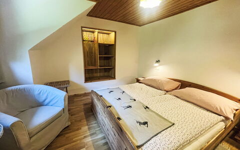 Knaushof: Bedroom, Wood, Bed, Floor, Interior Design, Flooring, Ceiling, Bed Sheet, Bedding, Bed Frame