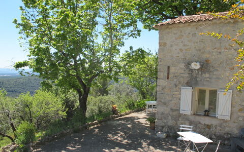 Le Cabanon: Vegetation, Shrub, Spring, Cottage, Garden, Shade, Backyard, Yard, Chair