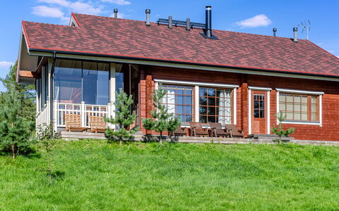Villa Hymy: Furniture, Chair, Outdoor Furniture, Table, Wood, Outdoor Table, Kitchen & Dining Room Table, Shade, Garden, Umbrella