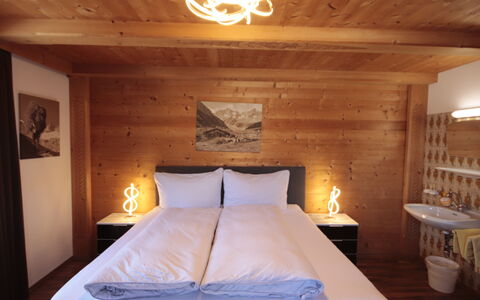 Gangerhof: Wood, Furniture, Interior Design, Flooring, Floor, Room, Ceiling, Bedroom, Bed, Bed Frame