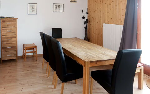 Thyon-Les Collons 626: Room, Furniture, Property, Floor, Dining Room, Table, Hardwood, Wood, Interior Design, Chair