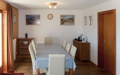 Thyon-Les Collons 626: Room, Property, Furniture, Floor, Building, Hardwood, Dining Room, Table, House, Ceiling