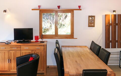 Thyon-Les Collons 628: Room, Furniture, Property, Floor, Building, Table, Hardwood, Interior Design, House, Wood Flooring