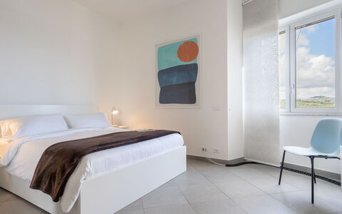 Terre Bianche: Bedroom, Furniture, Room, Bed, Property, Interior Design, Bed Sheet, Floor, Wall, Bed Frame