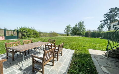 Villa Remotti: Sky, Plant, Table, Natural Landscape, Tree, Land Lot, Architecture, Vegetation, Grass, Shade