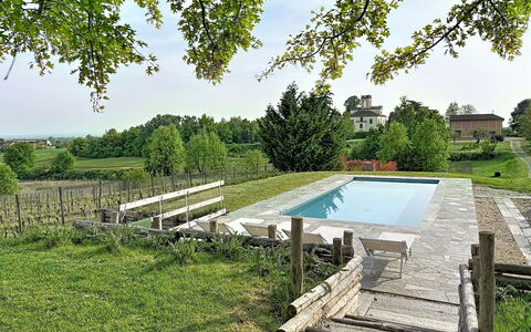 Villa Remotti: Swimming Pool, Garden, Lawn, Shade, Backyard, Landscaping, Yard, Park, Farmhouse, Hacienda