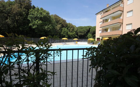 Rosolina Mare 621: Water, Sky, Plant, Building, Window, Swimming Pool, Tree, Fence, Rectangle, Real Estate