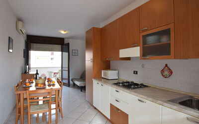 Acquamarina 621.1: Cabinetry, Furniture, Countertop, Kitchen, Wood, Sink, Building, Kitchen Appliance, Kitchen Stove, Table