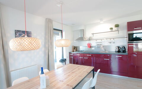 Oesterdam Resort: Room, Property, Furniture, Kitchen, Interior Design, Countertop, Building, Floor, House, Cabinetry