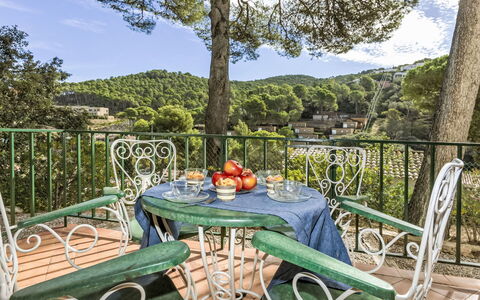 Sa Riera 603: Furniture, Sky, Property, Table, Plant, Chair, Nature, Tree, Outdoor Furniture, Outdoor Table
