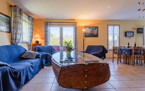 Chez Laurette: Table, Furniture, Property, Blue, Picture Frame, Azure, Window, Houseplant, Wood, Plant