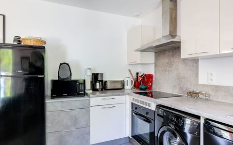 Villa Robinson: Property, Room, Kitchen, Countertop, Cabinetry, Furniture, Major Appliance, Interior Design, Building, Real Estate
