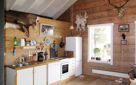 Svanöy: Brown, Property, Cabinetry, Picture Frame, Window, Building, Wood, Countertop, Tap, Kitchen