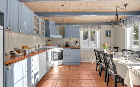 Haven: Flooring, Kitchen, Interior Design, Cabinetry, Furniture, Floor, Countertop, Drawer, Kitchen Appliance, Ceiling
