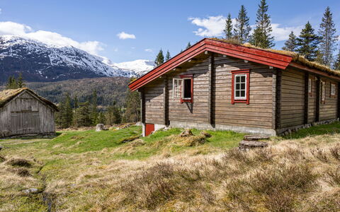 Fjellbris: Grass, House, Cottage, Hut, Highland, Rural Area, Grassland, Landscape, Roof, Land Lot