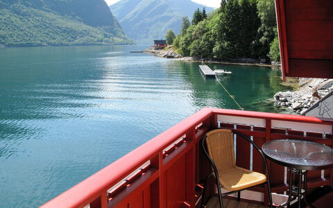 Arnafjord 609: Water, Sky, Green, Watercraft, Boat, Mountain, Lake, Chair, Tree, Leisure