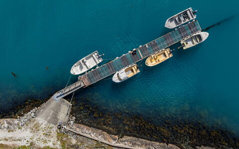 Krokeggi: Water, Waterway, Boat, Dock, Lake, Watercraft, Aerial Photography, Naval Architecture