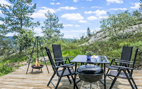 Fjellidyll: Furniture, Outdoor Furniture, Chair, Outdoor Table, Garden, Patio, Yard, Backyard, Coffee Table, Deck