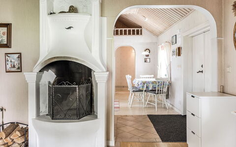 Hökagården: Cabinetry, Building, Wood, Architecture, Floor, Flooring, Living Room, Hall, Picture Frame, Drawer