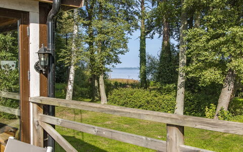 Kjuge Gula Huset: Plant, Property, Tree, Wood, Sky, Building, Shade, Fence, Cottage, Grass
