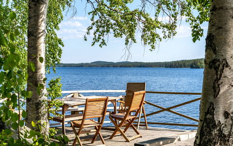 Villa Lundsfjärden: Water, Plant, Sky, Property, Azure, Chair, Natural Landscape, Wood, Tree, Outdoor Furniture