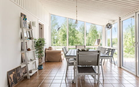 Erikstorp Villan: Property, Furniture, Table, Plant, Chair, Interior Design, Floor, Flooring, Shade, Wood