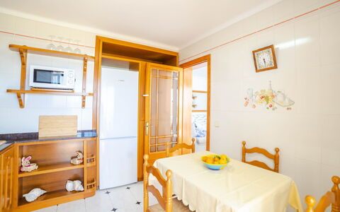 Sa Mirada: Table, Property, Furniture, Chair, Cabinetry, Door, Interior Design, Lighting, Flooring