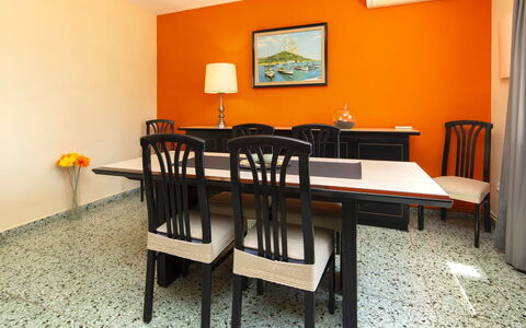 Alma: Room, Furniture, Dining Room, Table, Property, Chair, Interior Design, Kitchen & Dining Room Table, Yellow, Orange