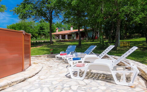 Country House D&D: Plant, Furniture, Table, Building, Chair, Tree, Outdoor Furniture, Door, Sky, Outdoor Table