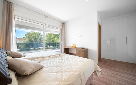 Villa Loreta: Bedroom, Property, Furniture, Room, Interior Design, Bed, Floor, Ceiling, Real Estate, Bedding