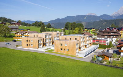 Schladming 40: Sky, Building, Property, Cloud, Plant, Natural Landscape, Mountain, Land Lot, Tree, Urban Design