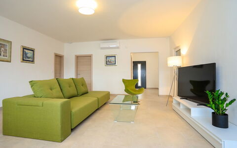 Jakša: Living Room, Room, Furniture, Property, Interior Design, Green, Floor, Ceiling, Building, Yellow