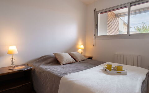 Arcachon 592: Bed, Furniture, Interior Design, Bedding, Bedroom, Bed Sheet, Wall, Floor, Room, Flooring